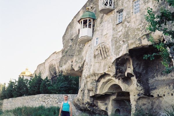 build into the rock monastery