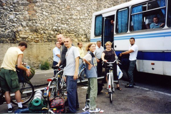 leaving from the bus station